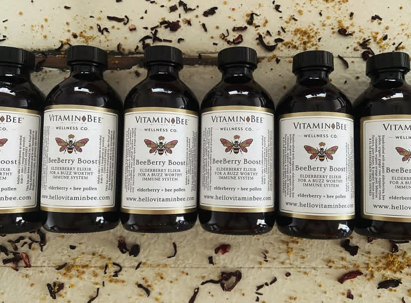Bee Berry Boost - Elderberry + Bee Pollen Elixir