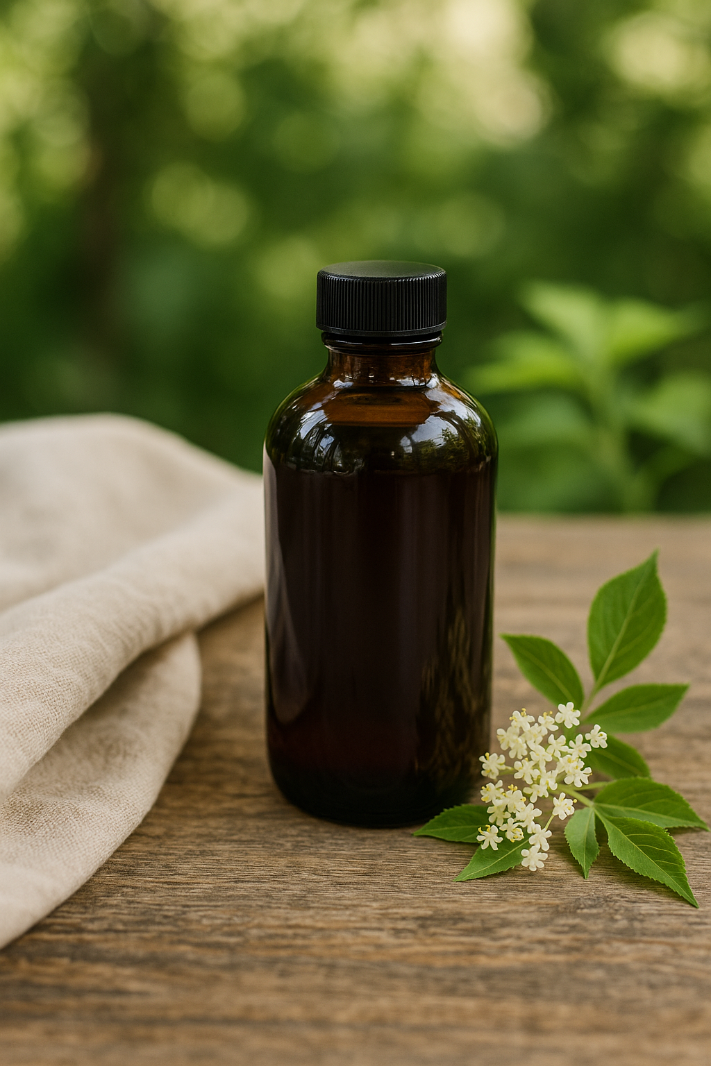 organic elderberry syrup sweetened with honey